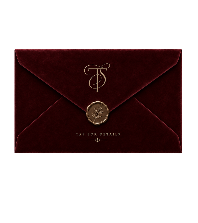 Open Taylor and Sean's wedding invitation